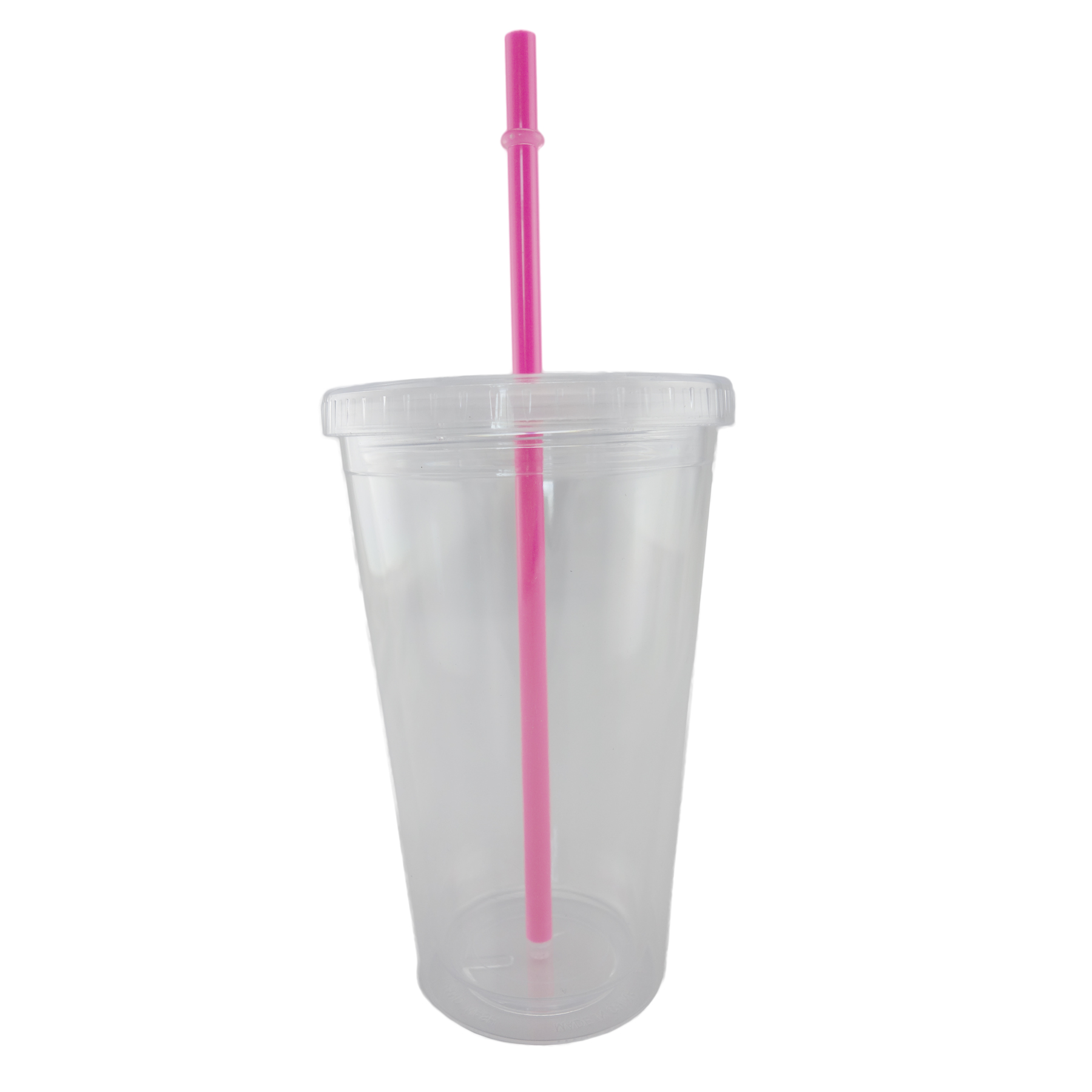 12oz Double Wall Plastic Mug with Straw