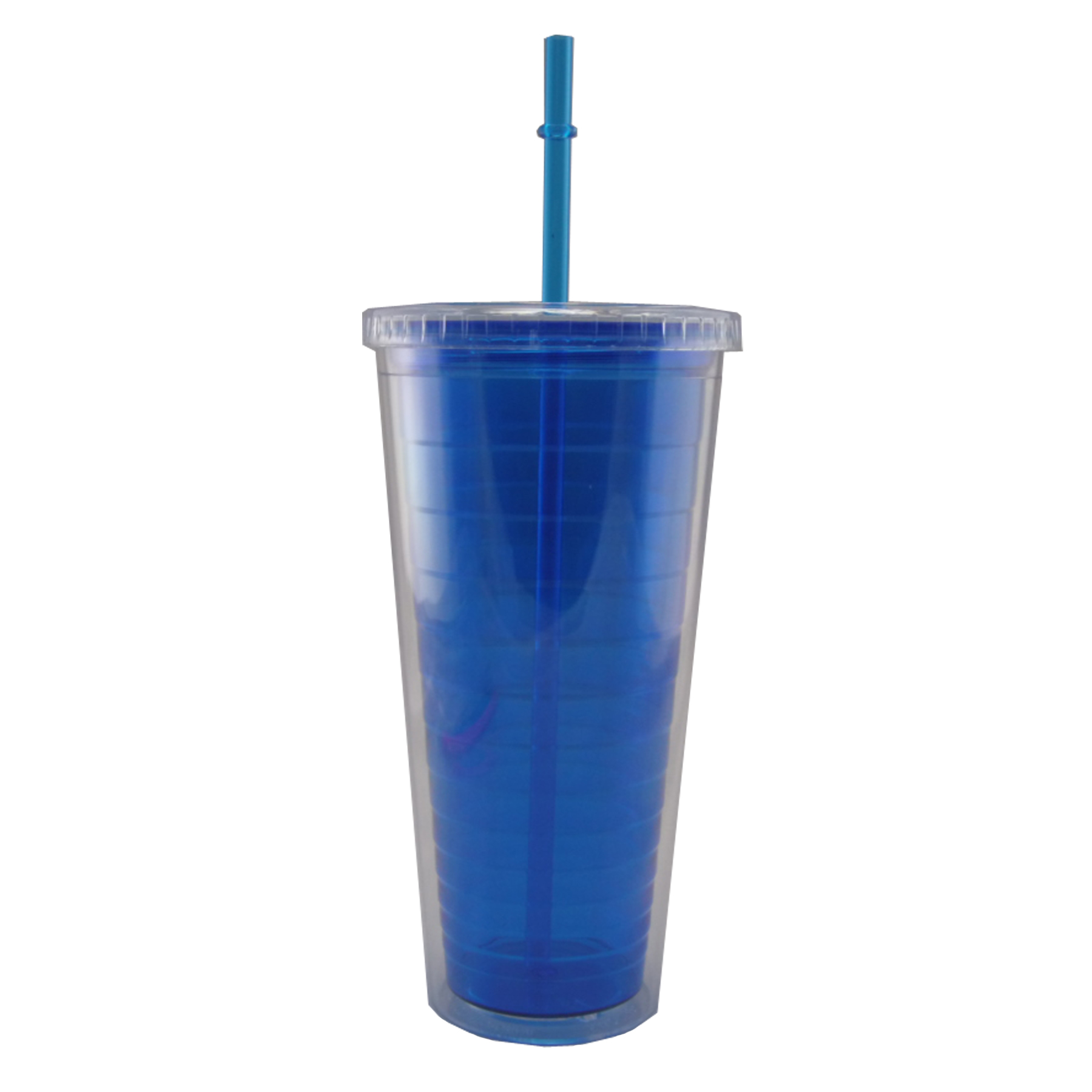 23oz Double Wall Plastic Mug with Straw