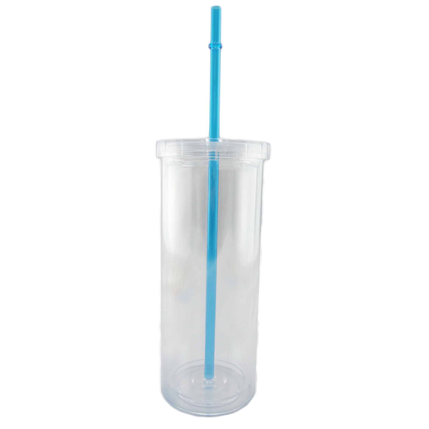 18oz Double Wall Plastic Mug with Straw