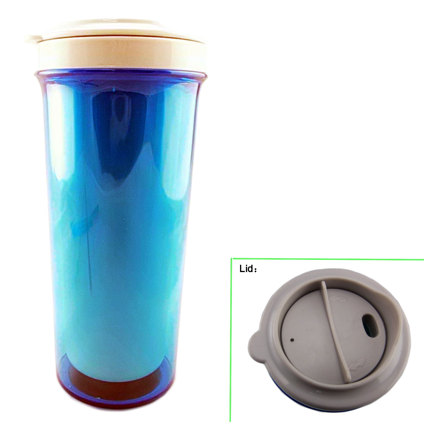 12oz Double Wall Plastic Tumbler