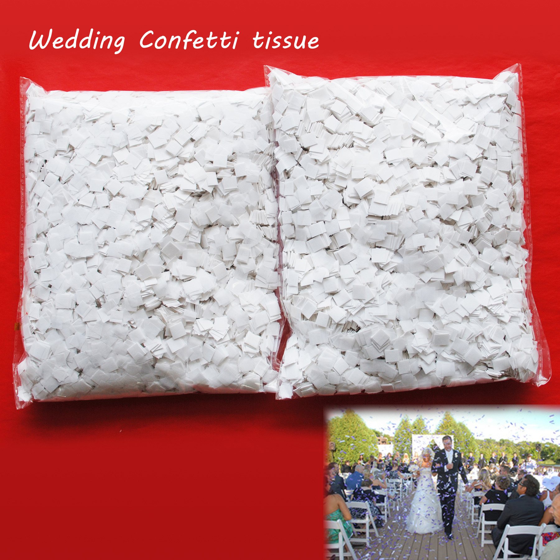 White Flame Retardant Paper Confetti