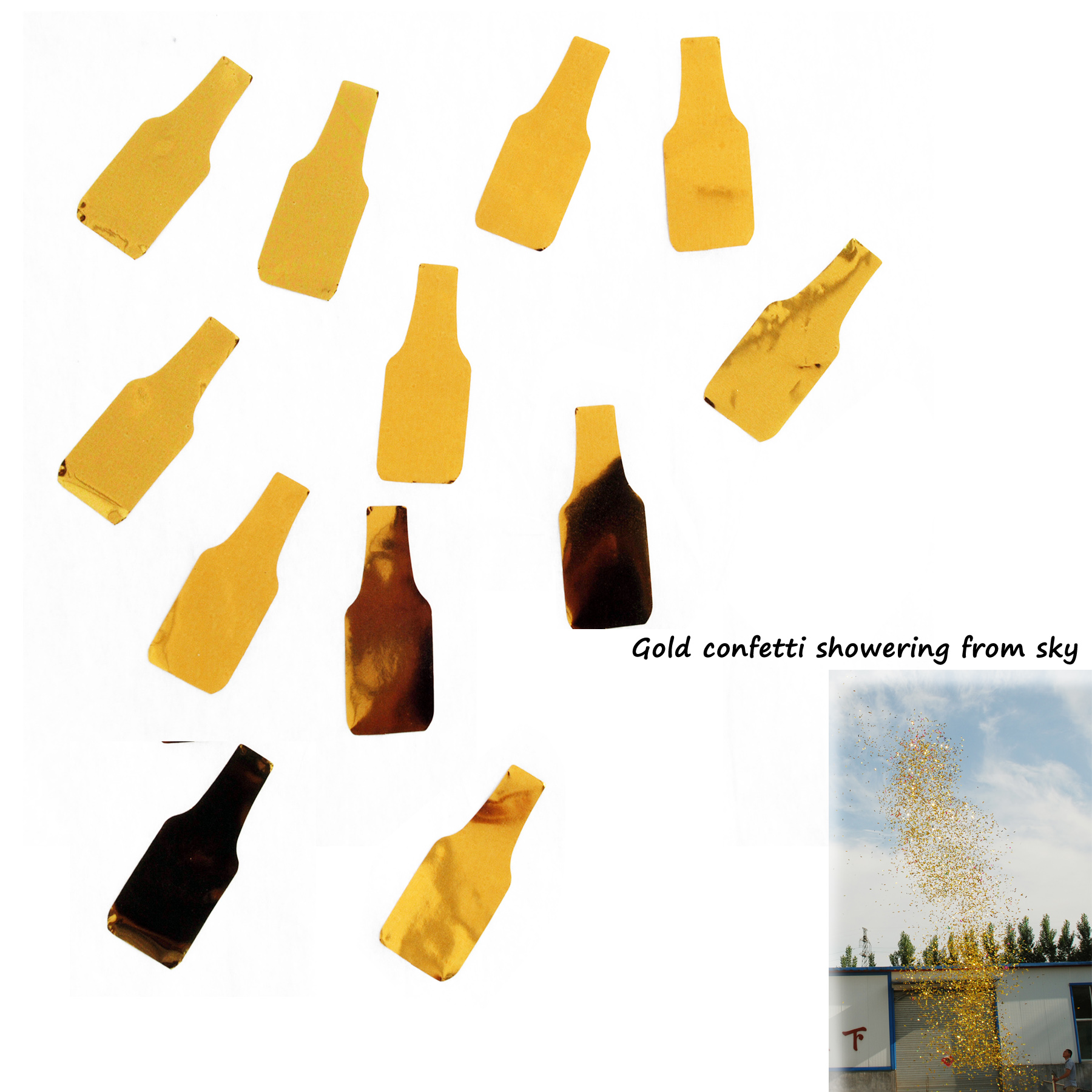 Flame Retardant Beer Bottle Shaped Confetti