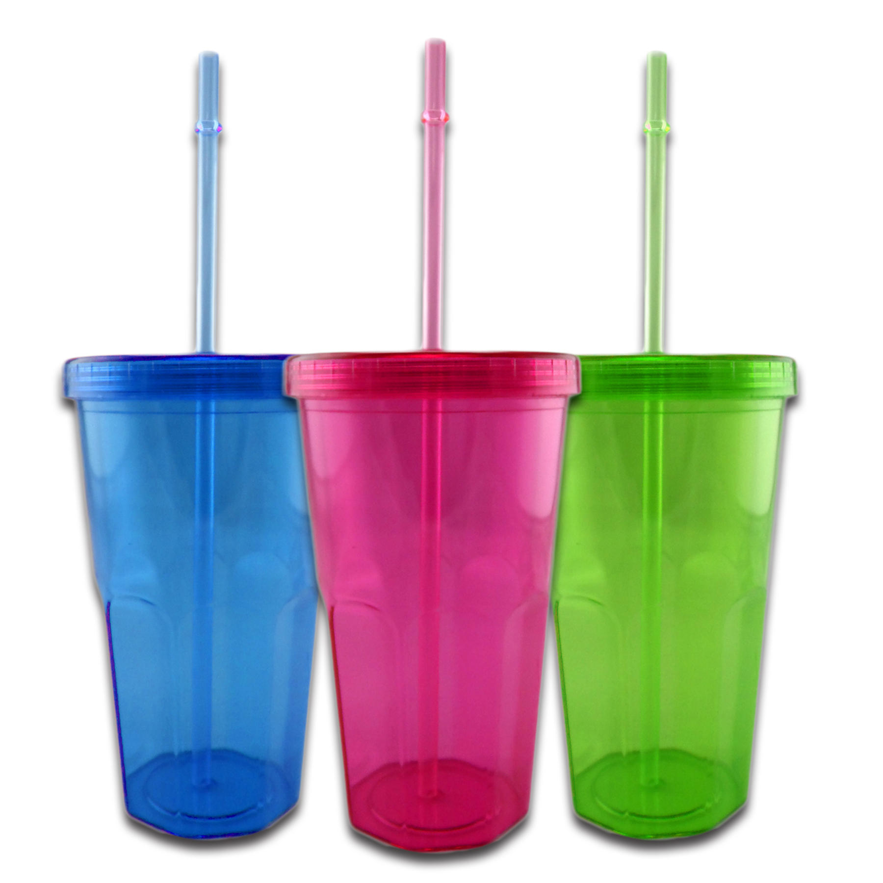 Single Wall Tumbler with Straw