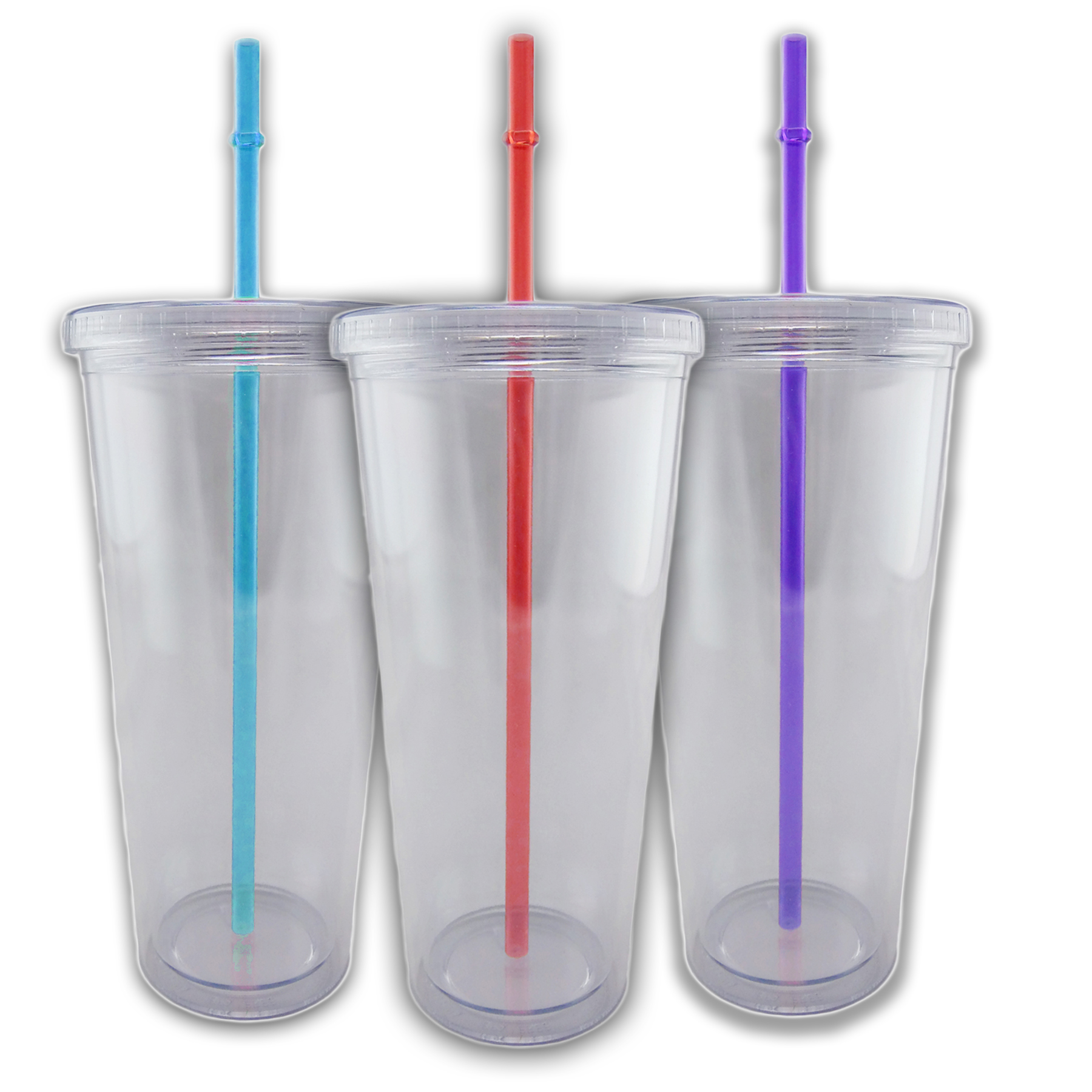 Double Wall Tumbler with Straw