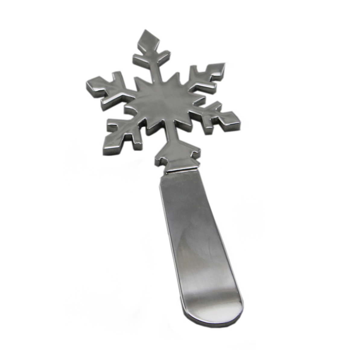 Cheese knife with snowflake decoration