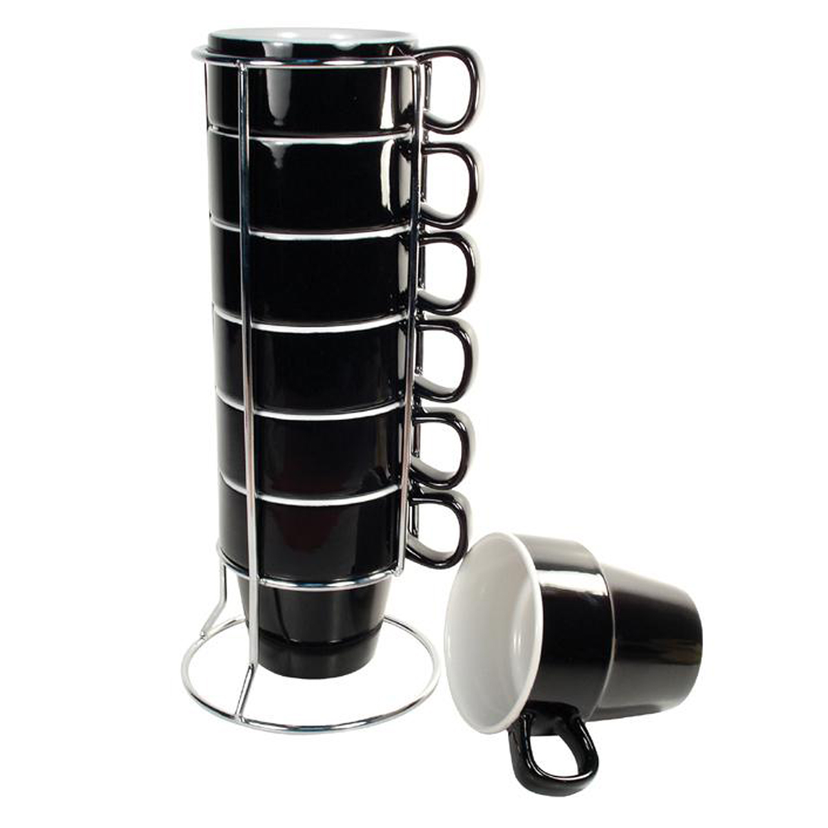 One set color glazed outside ceramic mug
