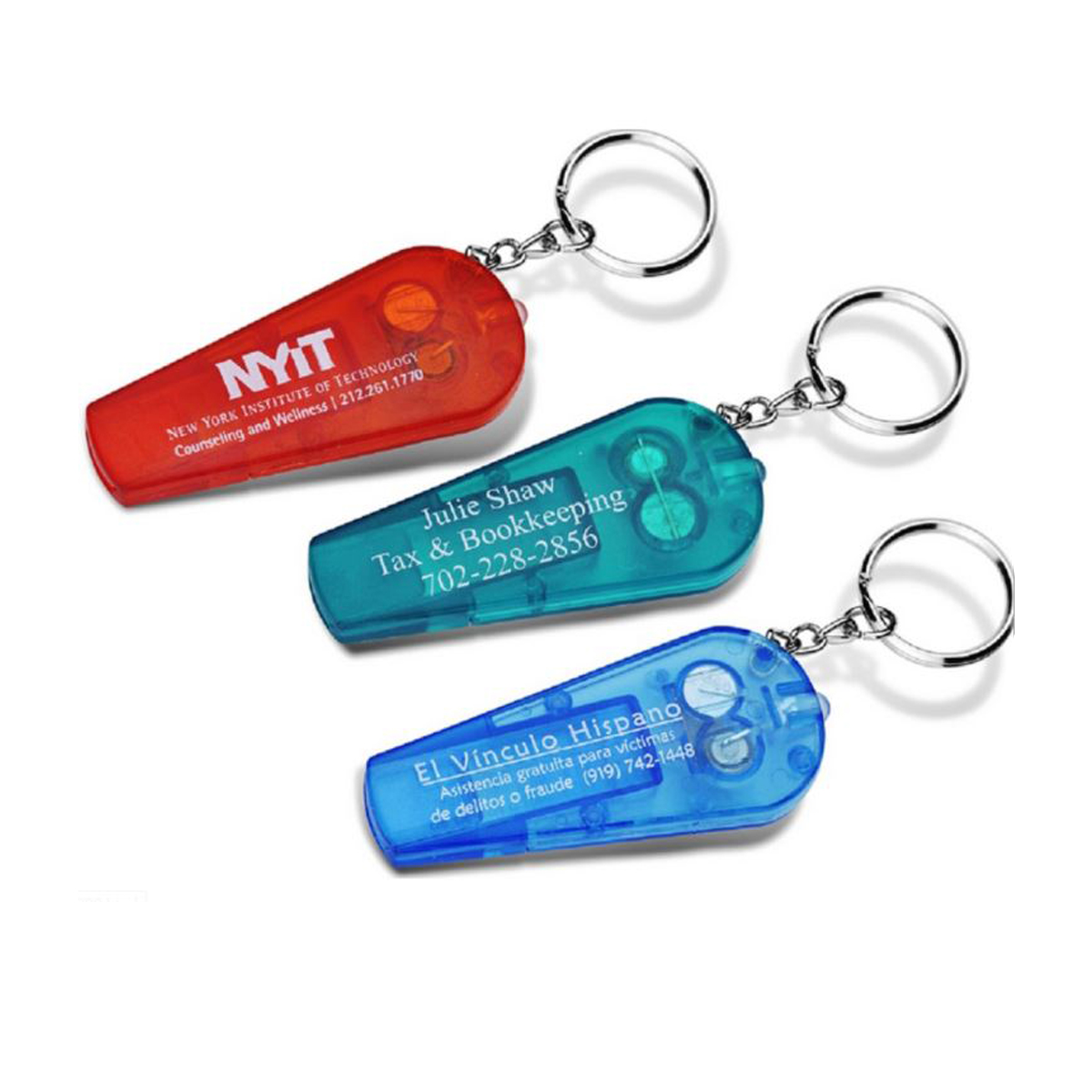 Key Light With Safety Whistle
